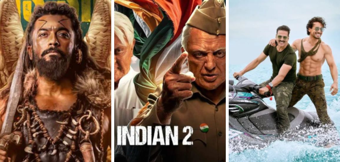 Indian 2, Kanguva, and Bade Miyan Chote Miyan are some of the films audiences rejected in 2024.