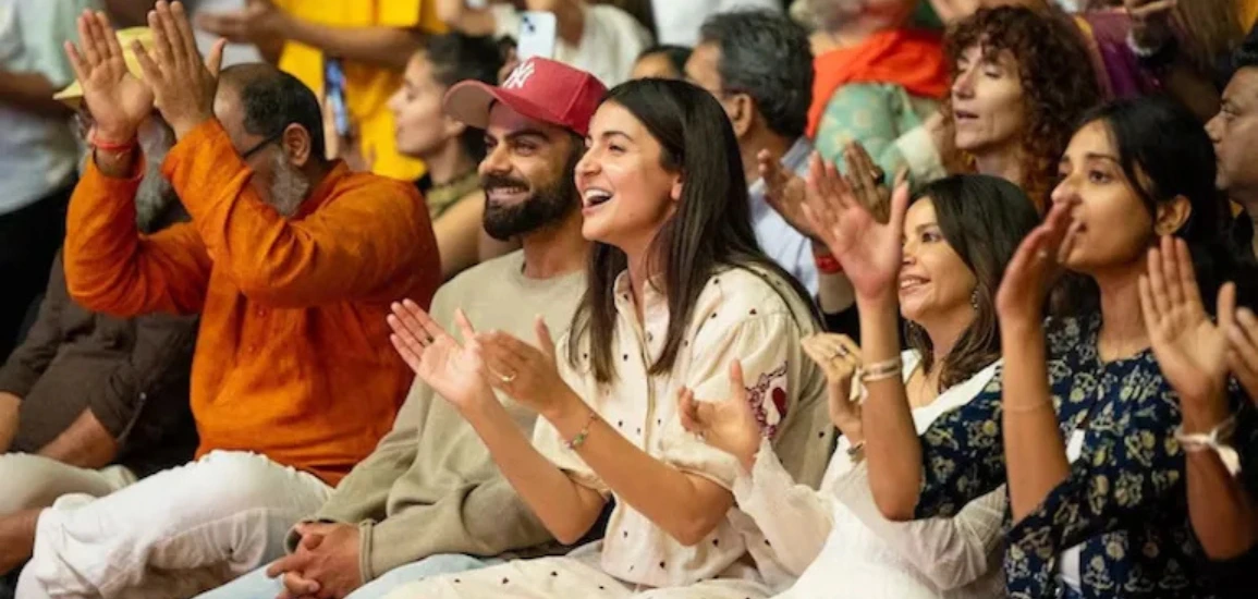 Virat Kohli and Anushka Sharma attend kirtan by Krishna Das.